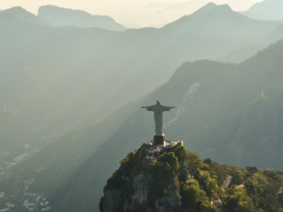 La statue du Christ Rédempteur à Rio de Janeiro, Brésil